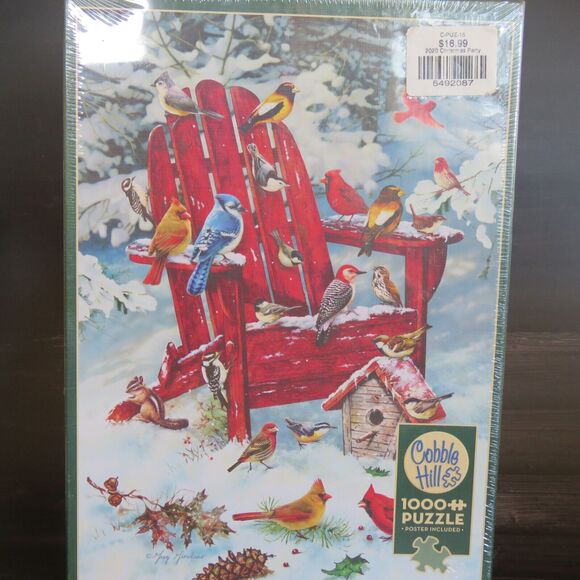 Adirondack Birds Winter Cobble Hill Jigsaw Puzzle 1000 Pcs. Holiday Wildbird NEW - Picture 16 of 16
